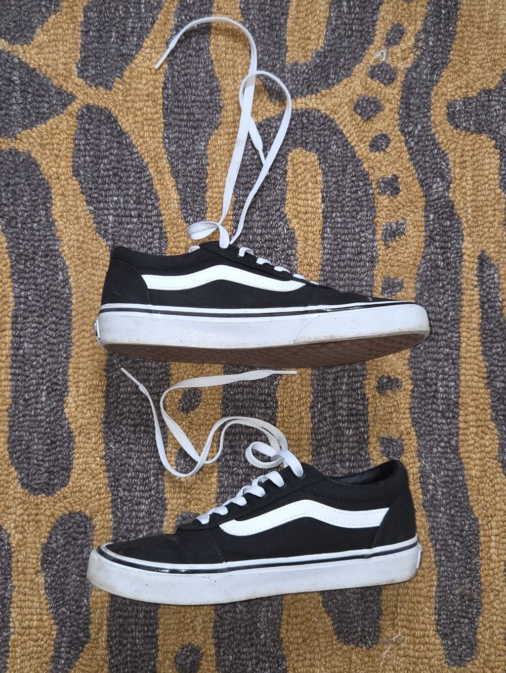 Vans Black and White Old Skool Low-Top Sneakers
